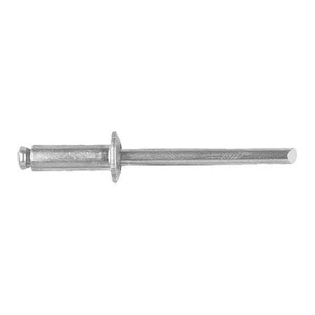 Blind Rivet, Dome Head, 3/16 in Dia., 17/32 in L, Aluminum Body, 100 PK MPN:1901PK