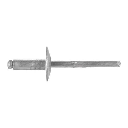 Blind Rivet, Dome Head, 3/16 in Dia., 17/32 in L, Aluminum Body, 100 PK MPN:1904PK