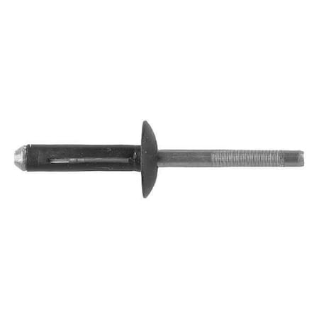 Blind Rivet, Dome Head, 1/4 in Dia., 1-3/16 in L, Aluminum Body, 15 PK MPN:1951PK
