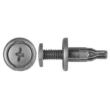 Push-In Rivet, Dome Head, 8 mm Dia., 21 mm L, Nylon Body, 10 PK MPN:1973PK