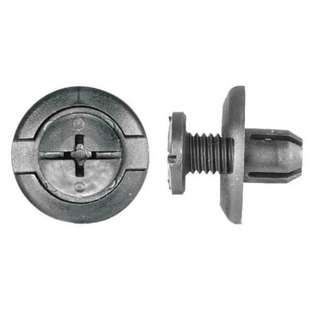 Push-In Rivet, Dome Head, 8 mm Dia., 9 mm L, Nylon Body, 10 PK MPN:1976PK