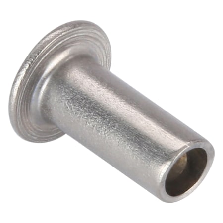 Semi-Tubular Rivet, Oval Head, 1/8 in Dia., 9/32 in L, Stainless Steel Body, 50 PK MPN:1HED5