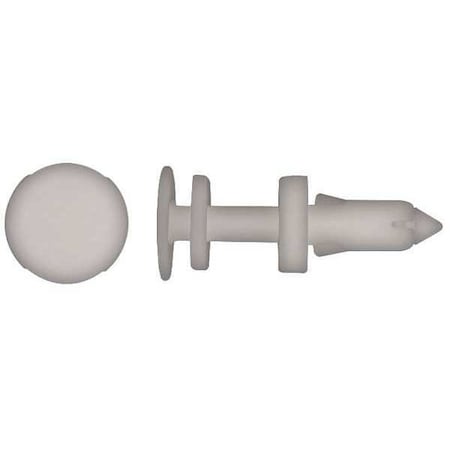 Push-In Rivet, Dome Head, 1/4 in Dia., 11/16 in L, Nylon Body, 50 PK MPN:2029PK