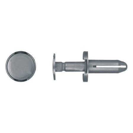 Push-In Rivet, Dome Head, 8 mm Dia., 23 mm L, Nylon Body, 25 PK MPN:2133PK