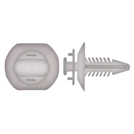 Push-In Rivet, Dome Head, 6.5 mm Dia., 21 mm L, Nylon Body, 25 PK MPN:4020PK