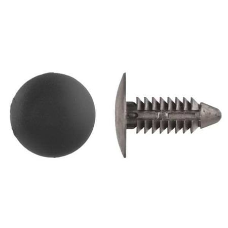 Push-In Rivet, Dome Head, 1/4 in Dia., 13/16 in L, Nylon Body, 100 PK MPN:5625PK