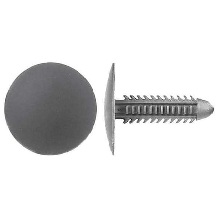 Push-In Rivet, Dome Head, 1/4 in Dia., 1-1/16 in L, Nylon Body, 25 PK MPN:5628PK