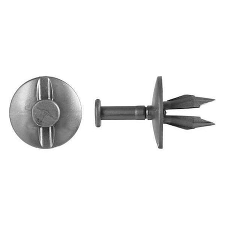Rivet, Round Head, 0.375 in Dia., 0.688 in L, Nylon Body, 25 PK MPN:5677PK