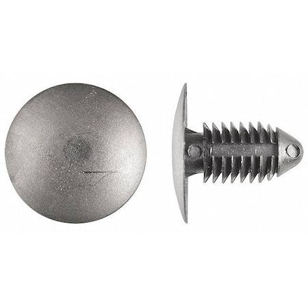 Push-In Rivet, Dome Head, 0.375 in Dia., 27/32 in L, Nylon Body, 25 PK MPN:5710PK