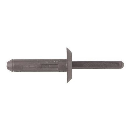 Blind Rivet, Dome Head, 1/4 in Dia., 1-1/8 in L, Nylon Body, 25 PK MPN:5770PK