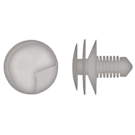 Push-In Rivet, Dome Head, 7 mm Dia., 14.8 mm L, Nylon Body, 50 PK MPN:592PK