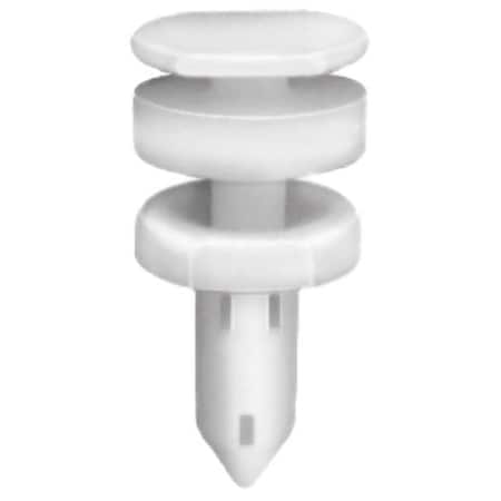 Push-In Rivet, Flat Head, 8.1 mm Dia., 13 mm L, Nylon Body, 25 PK MPN:5NCR2