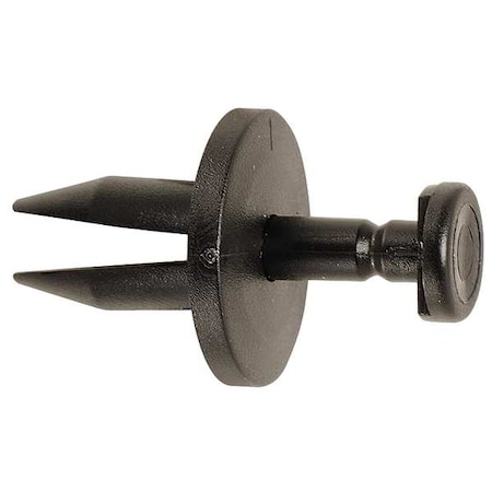 Push-In Rivet, Flat Head, 14 mm L, Plastic Body, 50 PK MPN:5RKK6