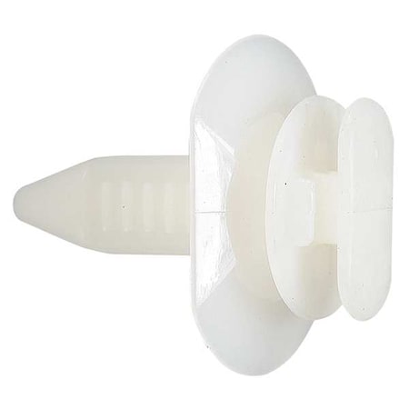 Push-In Rivet, Flat Head, 19/32 in Dia., 21 mm L, Nylon Body, 25 PK MPN:5RKW3