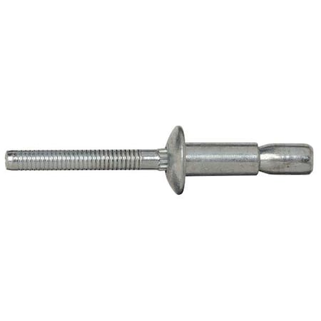 Blind Rivet, Dome Head, 3/16 in Dia., 37/64 in L, Steel Body, 100 PK MPN:5RLR0