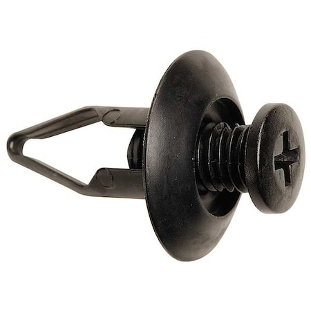 Push-In Rivet, Flat Head, 18 mm L, Nylon Body, 25 PK MPN:5ZLW8