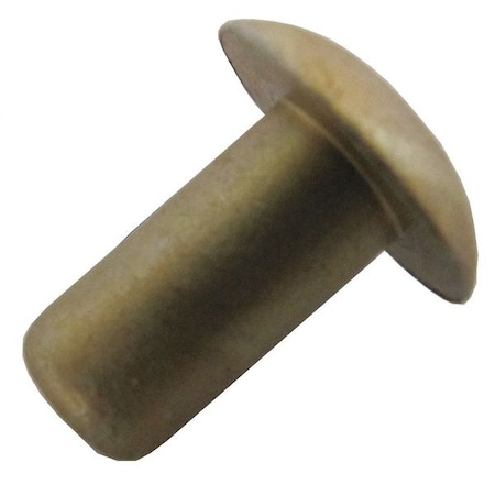 Solid Rivet, Universal Head, 0.125 in Dia., 0.25 in L, Aluminum Body, 100 PK MPN:70AD0404-EA-100