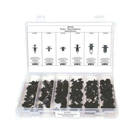 Push Type Retainer Asst, 82 Pc MPN:8120