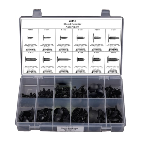 Universal Shield Retainer Asst, 168 Pc MPN:8135