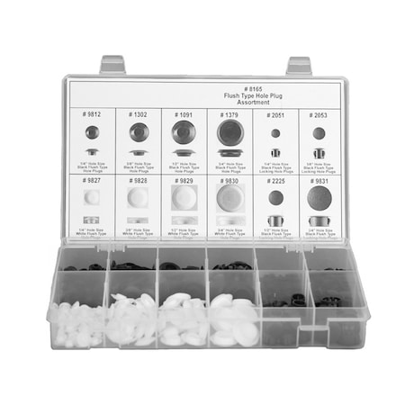 Flush Type Hole Plug Assortment, 349 pcs MPN:8165