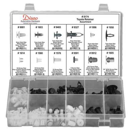 Toyota Retainer Assortment, 146 pcs MPN:8174