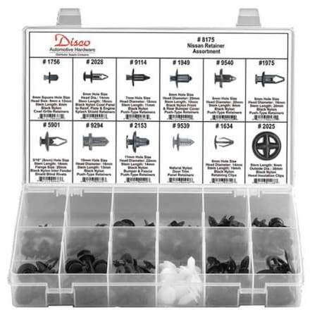 Nissan Retainer Assortment, 123 pcs MPN:8175