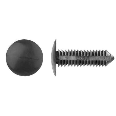 Push-In Rivet, Dome Head, 0.281 in Dia., 1-11/64 in L, Nylon Body, 25 PK MPN:9132PK
