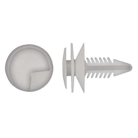 Push-In Rivet, Dome Head, 6.5 mm Dia., 21 mm L, Nylon Body, 50 PK MPN:9242PK