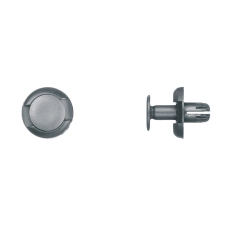 Push-In Rivet, Dome Head, 8 mm Dia., 10 mm L, Nylon Body, 15 PK MPN:9292PK