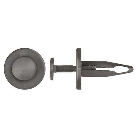 Push-In Rivet, Dome Head, 1/4 in Dia., 29/32 in L, Nylon Body, 25 PK MPN:9369PK