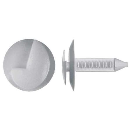 Push-In Rivet, Dome Head, 7 mm Dia., 27 mm L, Nylon Body, 25 PK MPN:9502PK