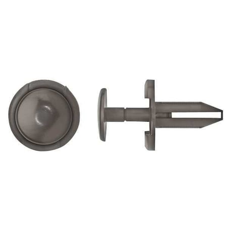 Push-In Rivet, Dome Head, 6 mm Dia., 16 mm L, Nylon Body, 25 PK MPN:9617PK