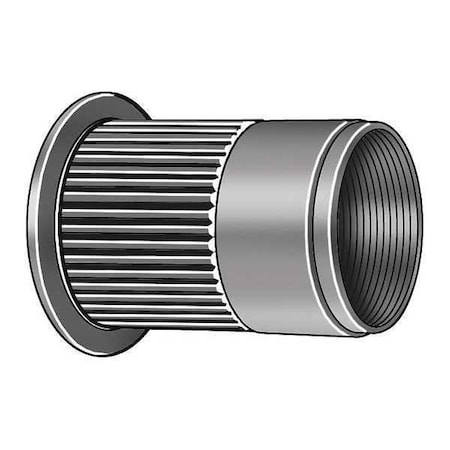 Rivet Nut, M6-1.00 Thread Size, 0.5 in Flange Dia., 0.69 in L, Steel, 40 PK MPN:M69135.060.0260