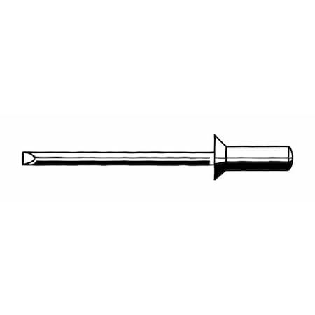 Blind Rivet, Countersunk Head, 1/8 in Dia., 37/64 in L, Aluminum Body, 500 PK MPN:U33620.012.0045