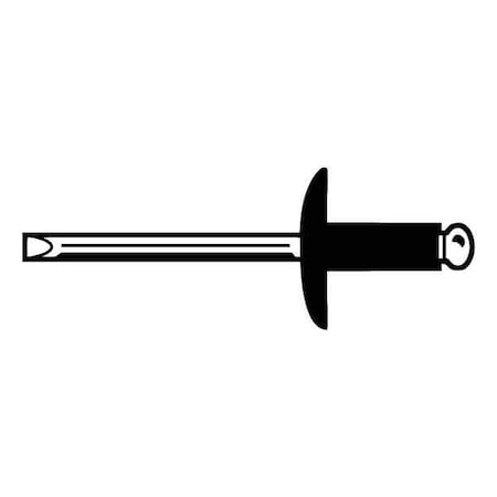 Blind Rivet, Large Flanged Head, 3/16 in Dia., 1-13/64 in L, Aluminum Body, 250 PK MPN:U34122.018.0616