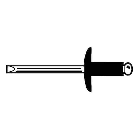 Blind Rivet, Flanged Head, 5/32 in Dia., 35/64 in L, Stainless Steel Body, 500 PK MPN:U34181.015.0056