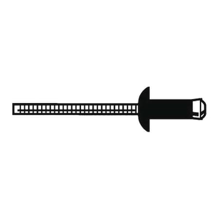 Blind Rivet, Dome Head, 1/4 in Dia., 9/16 in L, Stainless Steel Body, 100 PK MPN:U34330.025.0086