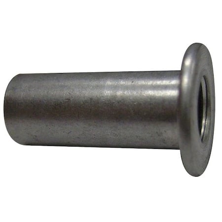 Rivet Nut, #8-32 Thread Size, 0.357 in Flange Dia., 0.438 in L, Aluminum, 100 PK MPN:U69316.016.0075