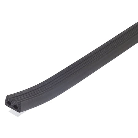 Weatherstrip, Ribbed, Black, Length 10 Ft. MPN:5MFL0