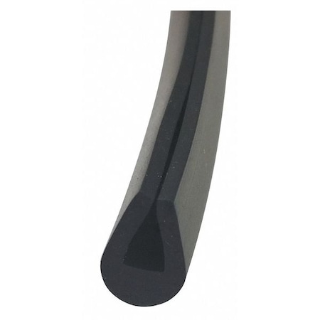 Rubber Edging, Neoprene, 25 ft Length, Non-Adhesive Backing, 3/16 in Overall Width, Style: D MPN:ZTRIM-232
