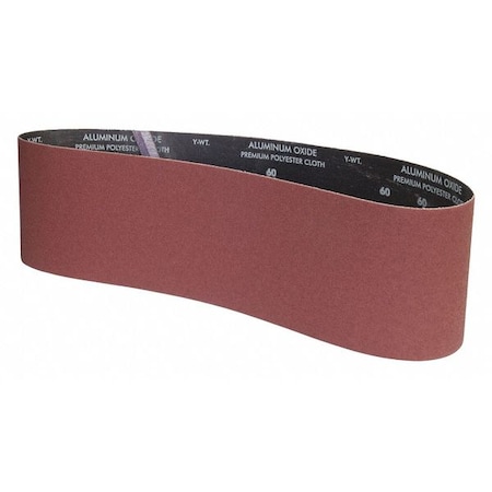 Sanding Belt, 6 in W, 48 in L, Coated, Aluminum Oxide, P60 Grit, Medium, YP0998W, Black MPN:78072775311