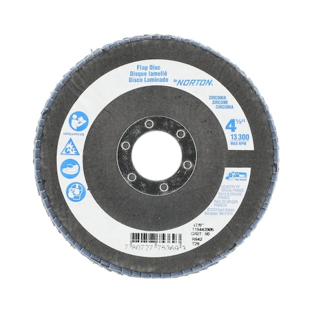 Fiber Disc, 4 1/2 in Dia, 7/8in Arbor MPN:78072775369