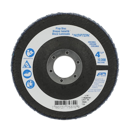 Fiber Disc, 4 1/2 in Dia, 7/8in Arbor MPN:78072775370
