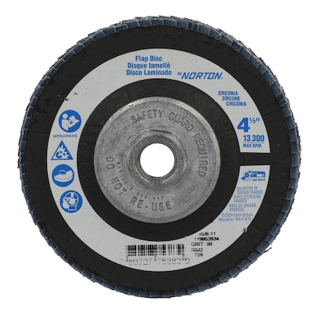 Fiber Disc, 4 1/2 in Dia, 5/8in Arbor MPN:78072775383