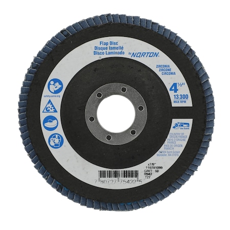 Fiber Disc, 4 1/2 in Dia, 7/8in Arbor MPN:78072775422