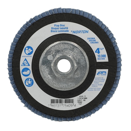 Fiber Disc, 4 1/2 in Dia, 5/8in Arbor MPN:78072775429