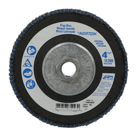 Fiber Disc, 4 1/2 in Dia, 5/8in Arbor MPN:78072775443