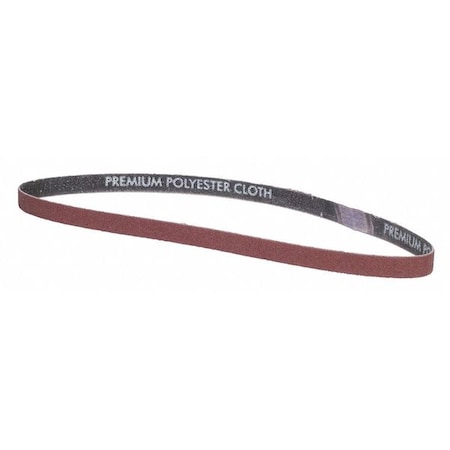 Sanding Belt, 1/2 in W, 24 in L, Coated, Aluminum Oxide, P60 Grit, Medium, YP0998W, Brown MPN:78072775800