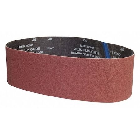 Sanding Belt, 4 in W, 36 in L, Coated, Aluminum Oxide, P80 Grit, Medium, YP0998W, Brown MPN:78072775830