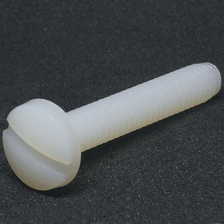 #2-56 x 1/4 in Slotted Binding Machine Screw, Plain Nylon 6/6, 25 PK MPN:010256B025
